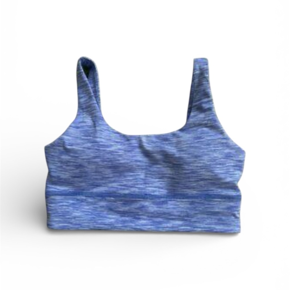 NEW Outdoor Voices Venus Crop Top sports bra blue heathered  size S